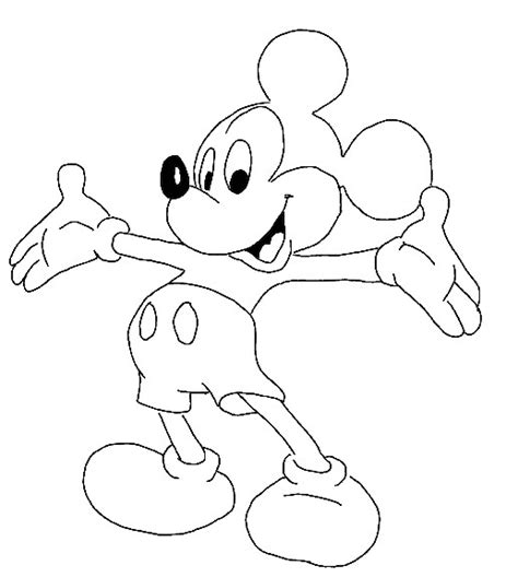 Gambar Mewarnai Mickey Mouse Untuk Anak Paud Dan Tk