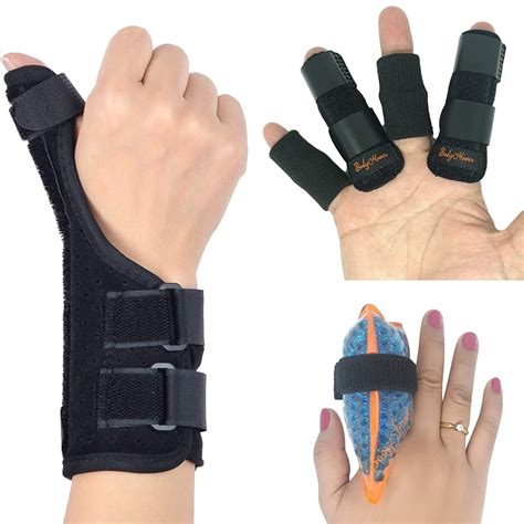 Amazon Com Bodymoves Thumb Splint Plus Finger Hot And Cold Gel Pack Plus Finger Splints And
