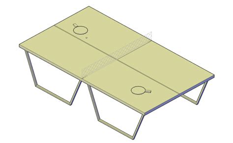 Table Tennis Table Plan Detail Dwg File