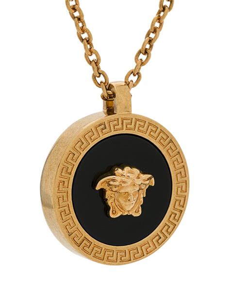 Versace Pendant Necklace In Metallic For Men Lyst