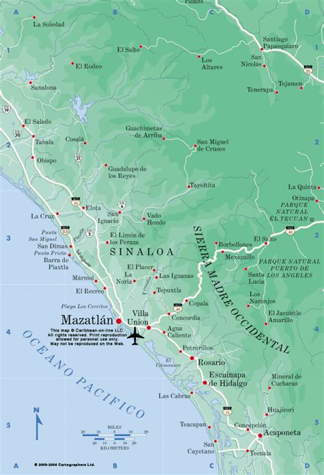 Mazatlán Region Map Mexico On Line