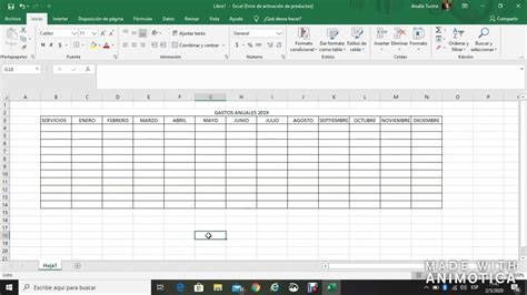 Como Elaborar Una Tabla En Excel