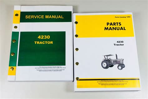 Technical Service Manual Parts Catalog Set For John Deere 4230 Tractor