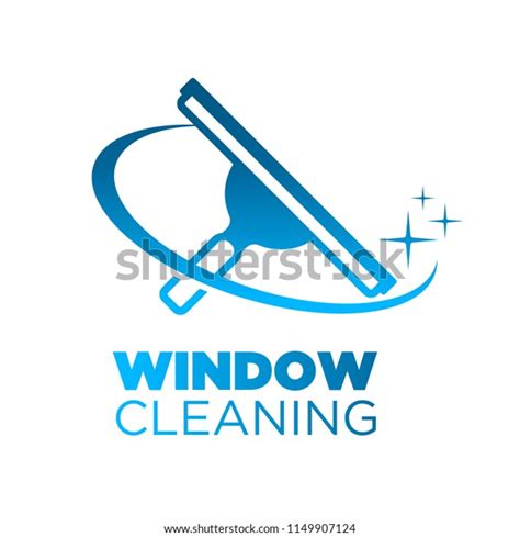 Window Washing Cleaning Squeegee Logo Icon Stock Vector Royalty Free