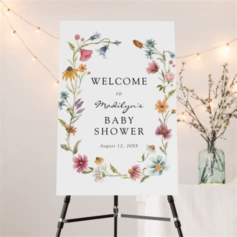 In Bloom Baby Shower Welcome Sign Zazzle