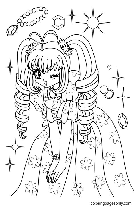 Anime Girl Cute Coloring Page Free Printable Coloring Pages