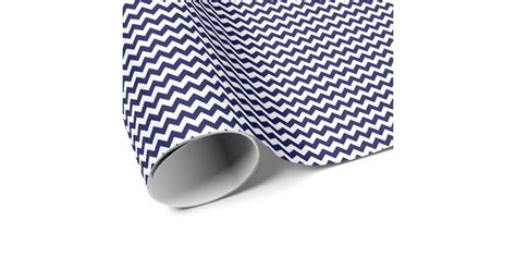 Navy Blue And White Small Chevron Wrapping Paper Zazzle