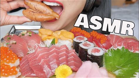 Asmr Japanese Food 2019 Asmr Sushi Platter Feast Eating Sounds No