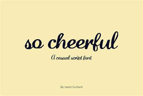 So Cheerful Free Script Font On Behance