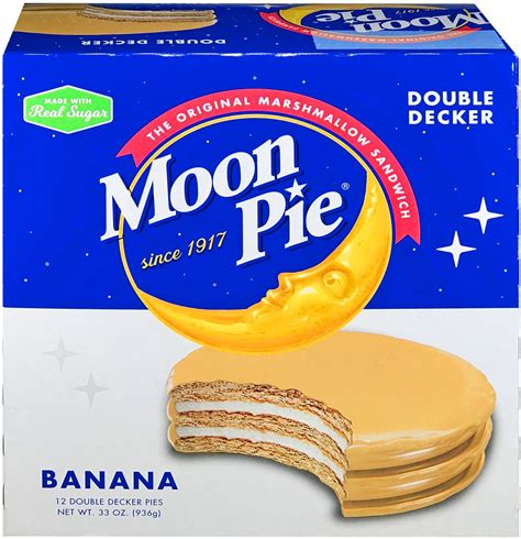 Moon Pie Double Decker Banana Marshmallow Sandwiches 275 Oz 12