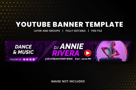 Premium Psd Music Youtube Banner Channel Template