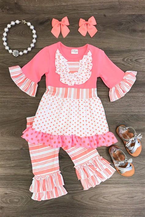 Cotton Candy Pink Ruffle Boutique Set Kids Outfits Baby Boy Clothes
