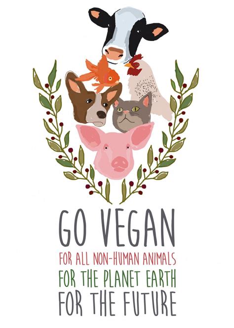 Go Vegan For The Future Poster By Gulcin Arda Displate Vegan Quotes Going Vegan Vegan