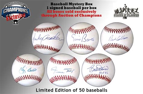 Make sure to get your autographed baseball mystery box before it's too late. Lot Detail - Stacks of Plaques Autographed Baseball ...