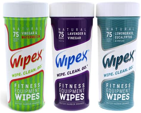 Wipex Natural Gym Equipment Cleaner 75ct Canister Variety