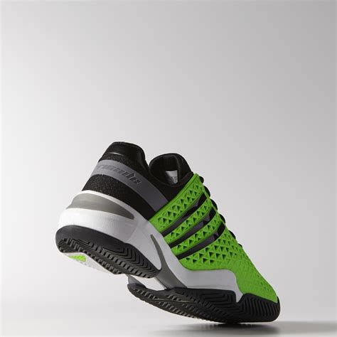 Adidas Mens Adipower Barricade 8 Tennis Shoes Solar Green