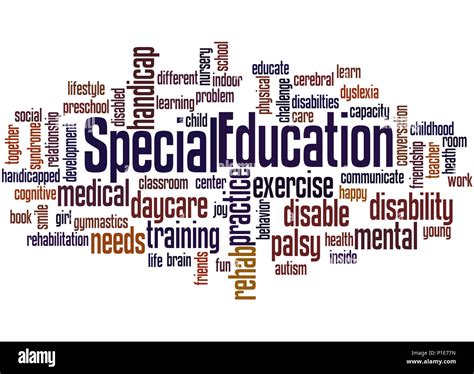 Special Education Word Cloud Concept On White Background Stock Photo