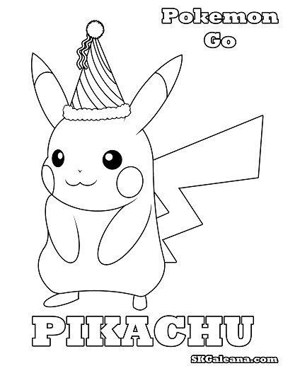 Pokemon Go Pikachu Coloring Page