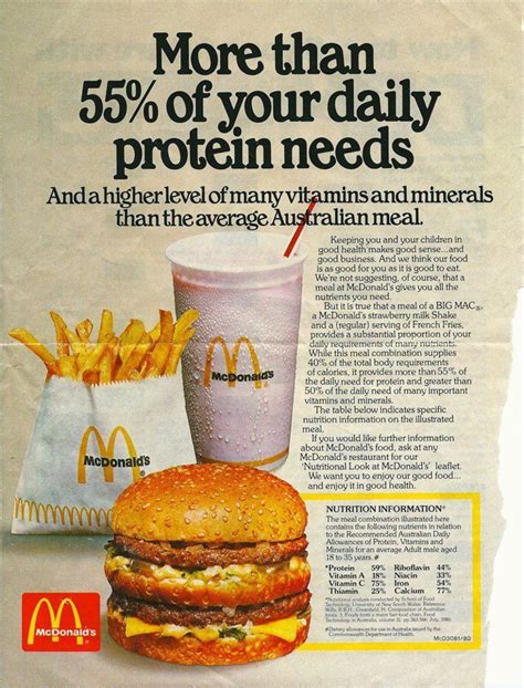 Vintage Mcdonalds Ad Circa 1980 Just After Mcdonalds First Opened In