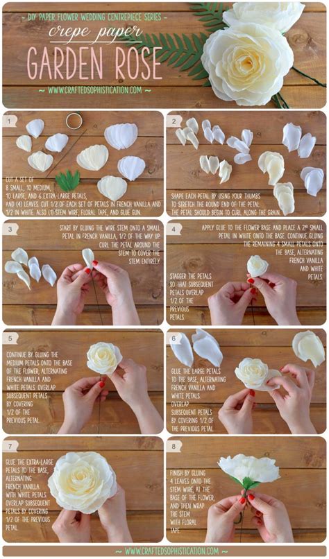 Diy Crepe Paper Garden Rose Crafted To Bloom Paper