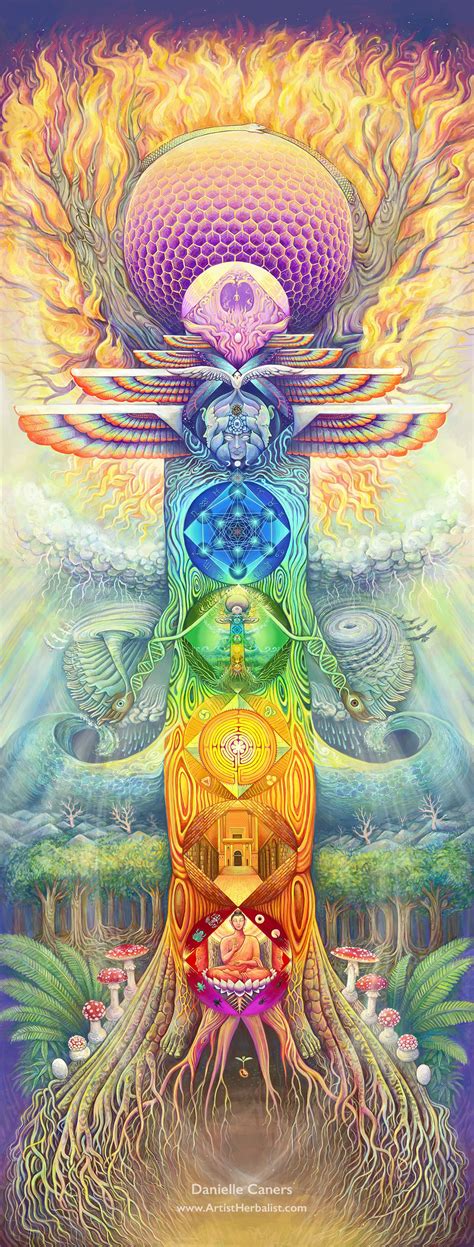 Tree Of Life Psychedelic Art Visionary Art Spiritual Art