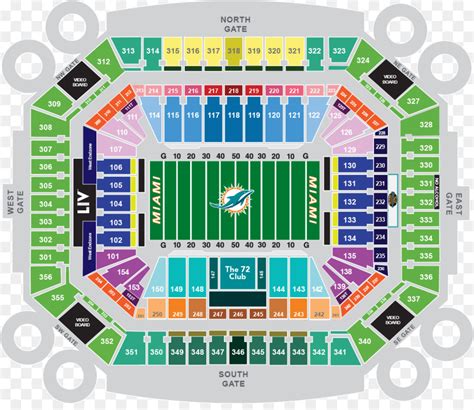 Miami Dolphins Stadium Seating Chart Hard Rock Stadium Seating Chart