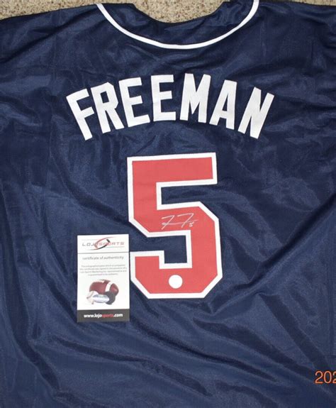 Freddie Freeman Signed Autographed Atlanta Braves Custom Jersey Lojo