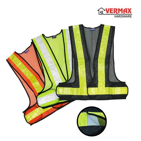 Safety Vest With V Shape High Reflective Stripe Fabric Yellow Orange
