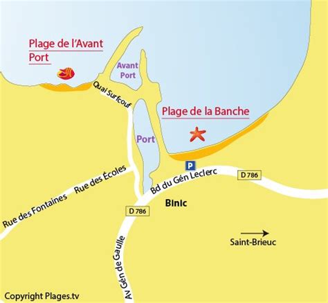 Plage De Lavant Port Binic 22 Côtes Darmor Bretagne Plagestv