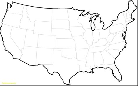 United States Map Blank Template Fresh Map Usa States Free Printable