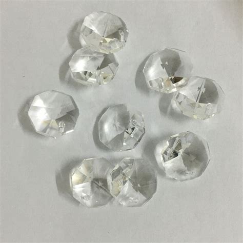 100pcslot Clear 14mm Crystal Octagon Beads K9 Crystal Glass Prisms