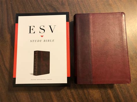 Personalized Esv Study Bible Burgundy Red Trutone Custom Etsy
