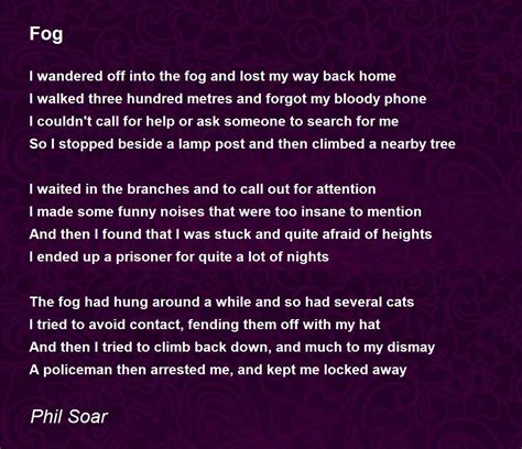 Fog Fog Poem By Phil Soar