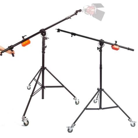 Studio Boom Arm Stand 2 In 1 Heavy Duty Steel Counterweight Photography