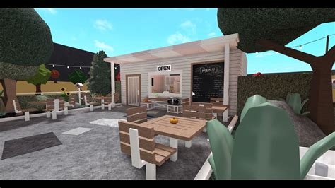 Bloxburg Cafe Bloxburg Aesthetic Cafe 18k Youtube Build You A