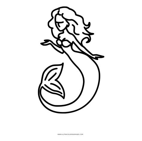 Mermaid Line Drawing Free Download On Clipartmag