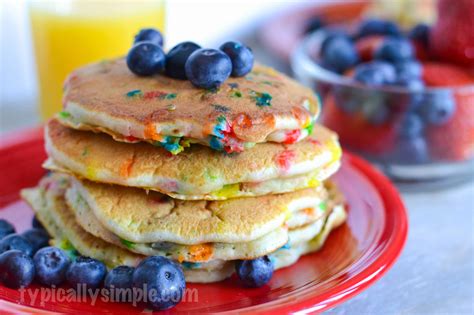 Blueberry Pancakes With Sprinkles Typically Simple