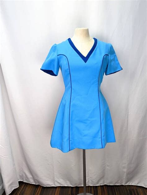 1970s Blue Mini Dress Magicians Assistant Costume 3 Gem