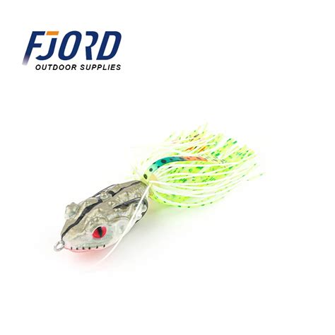 Fjord Top Water Frog Lure 13g 50mm With Spin Tail Skirted Frog Lures With Double Hook Buy New