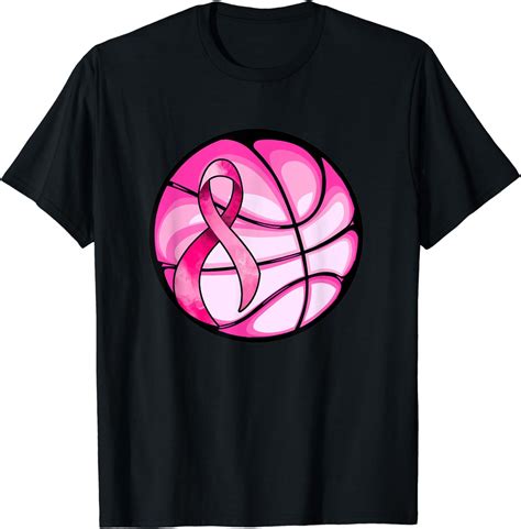 Basketball Pink Ribbon Girls Breast Cancer Awareness T Shirt Clothing