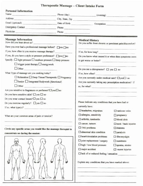 New Client Form Template Lovely 16 Inspirational New Client Intake Form Accounting Massage