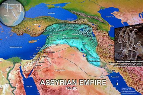 Bible Map Assyrian Empire 750 Bc Casual English Bible