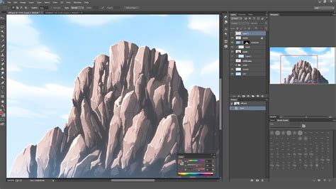 Photoshop Painting Mountain Cliff Youtube