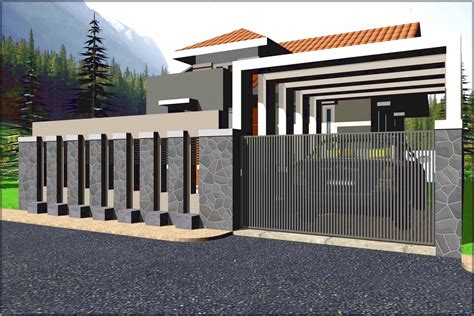 Era modern seperti saat ini pagar rumah tidak hanya berfungsi sebagai pelindung, namun juga bisa membuat tampilan rumah menjadi lebih minimalis, indah dan terkesan mewah. Desain Pagar Rumah Minimalis Modern 1 Lantai Sesuai Budget ...