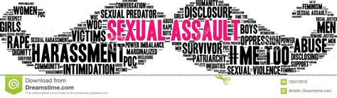 Sexual Assault Word Cloud Stock Vector Illustration Of Assault 105410019