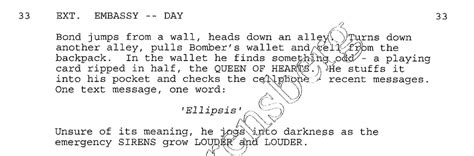 text messages in a script screenplay formatting