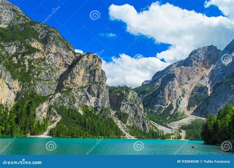 Turquoise Lake In The Alps Stock Photo Image Of Fantastic 93084048