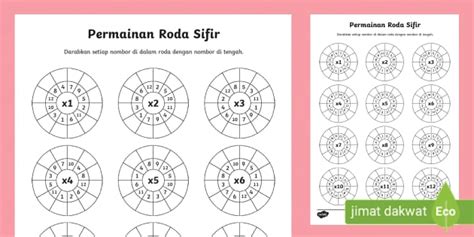 Matematik Permainan Roda Sifir Tahun 1 (l'enseignant a fait)