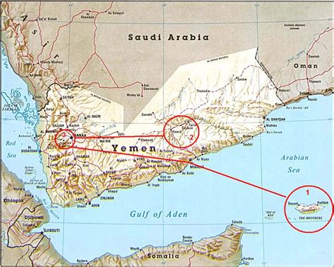 Map Of Yemen And The Island Of Socotra Yemen Officially Known As The