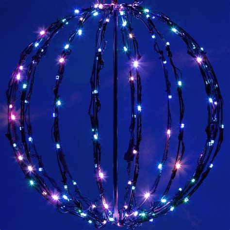 RGB LED Multi-Function Christmas Light Ball, Fold Flat ...